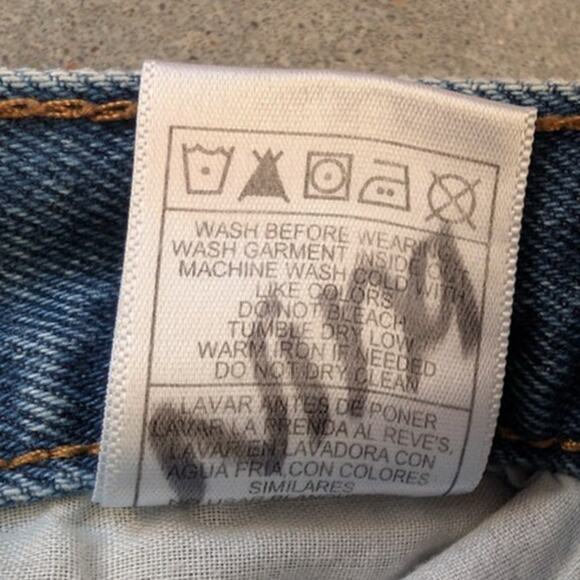 Architect Jean Co High-Rise Distressed Frayed Denim Bleached Women's Size 30 90s - Picture 12 of 15